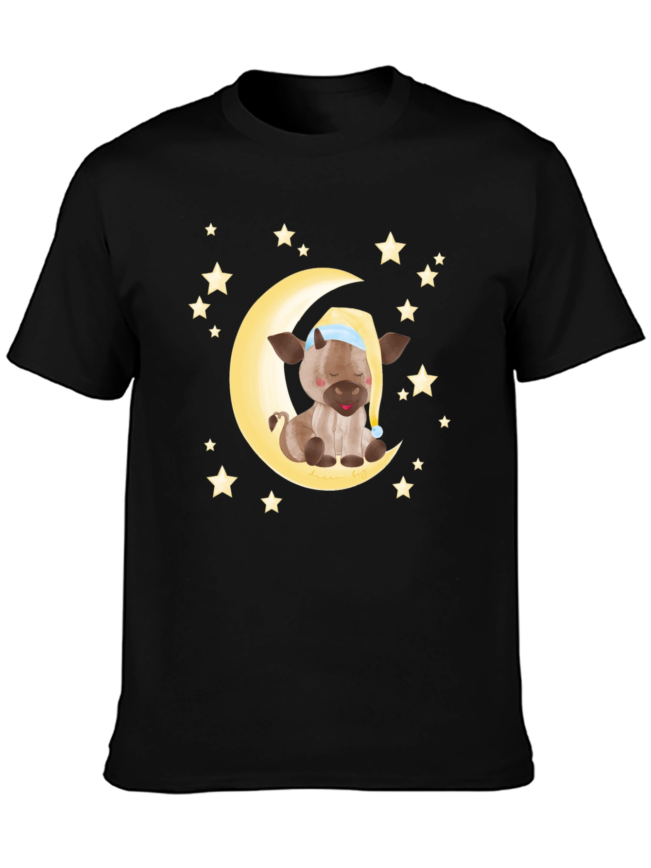 Dreamy Cow on Moon Graphic Tee