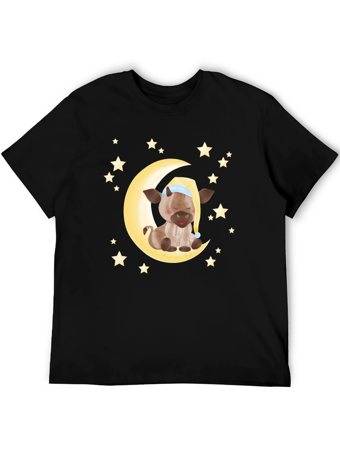 Dreamy Cow on Moon Graphic Tee