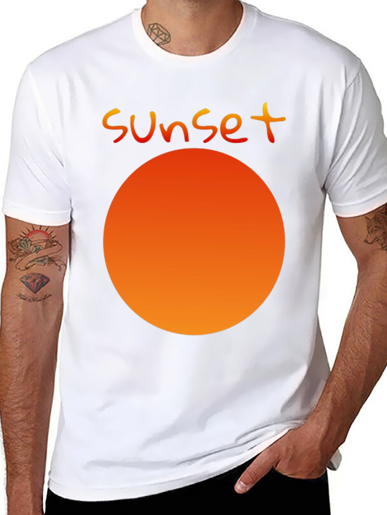 Sunset Graphic Black T-Shirt