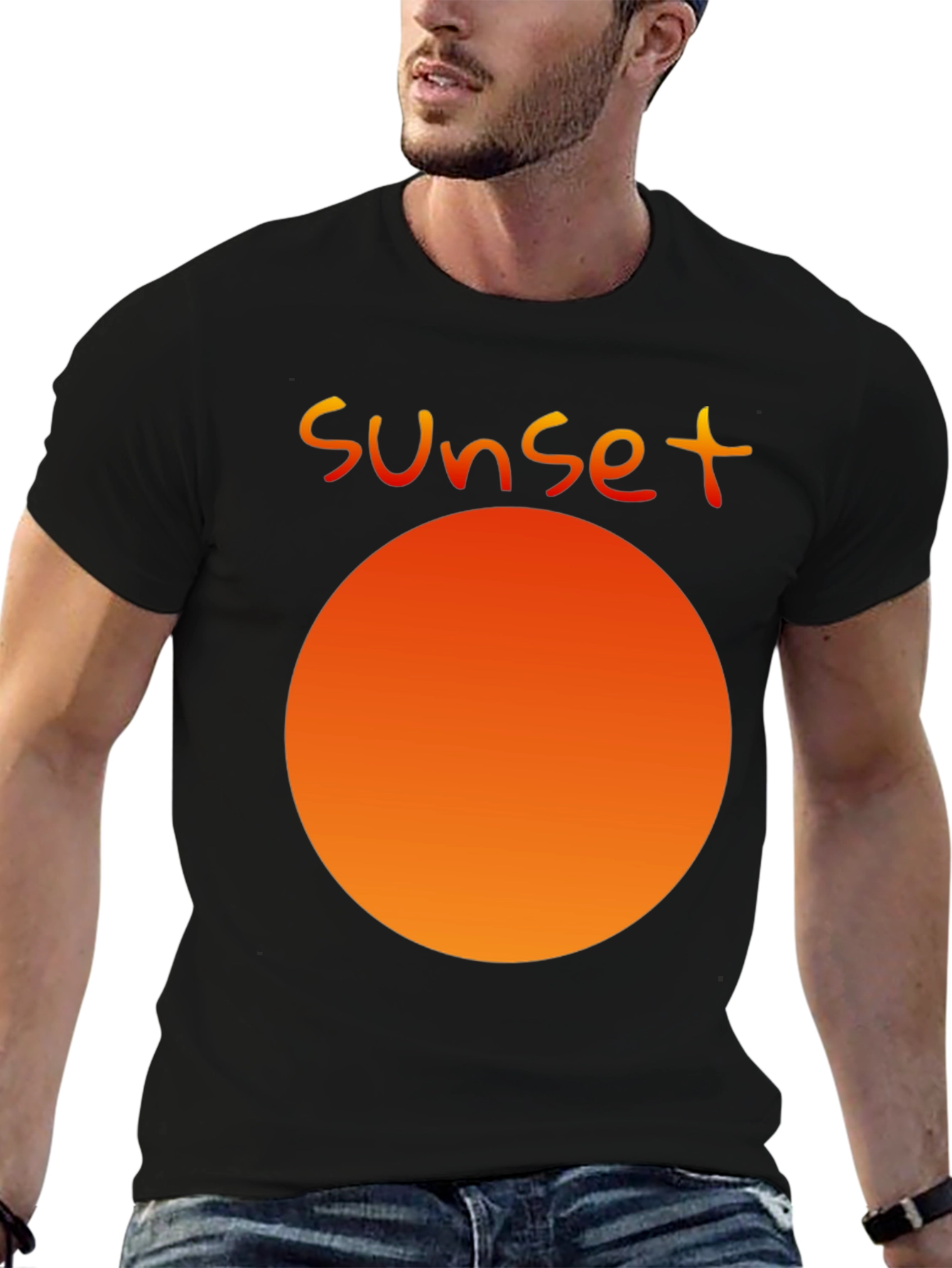 Sunset Graphic Black T-Shirt