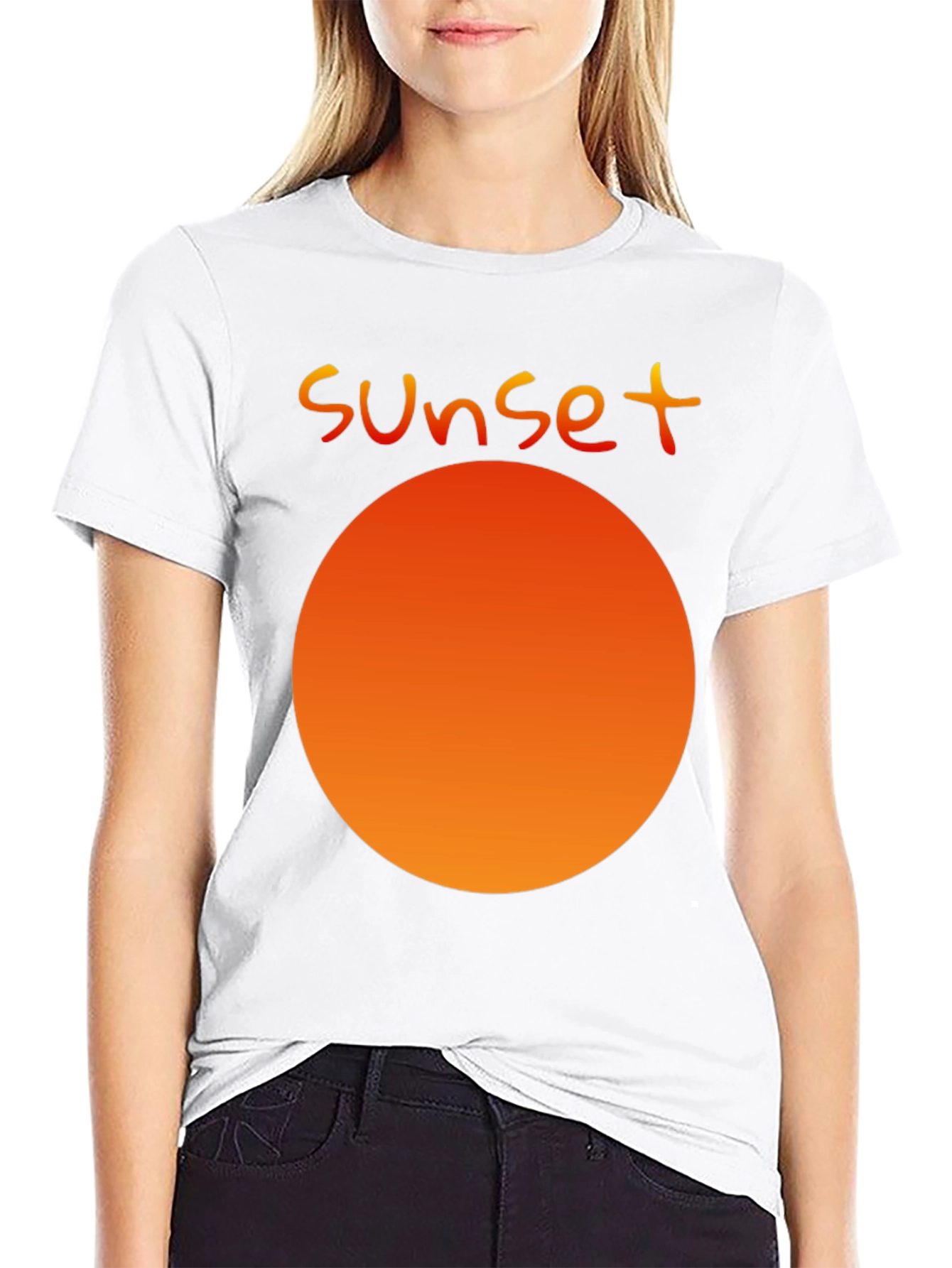Sunset Graphic Black T-Shirt