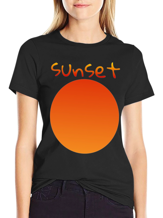 Sunset Graphic Black T-Shirt