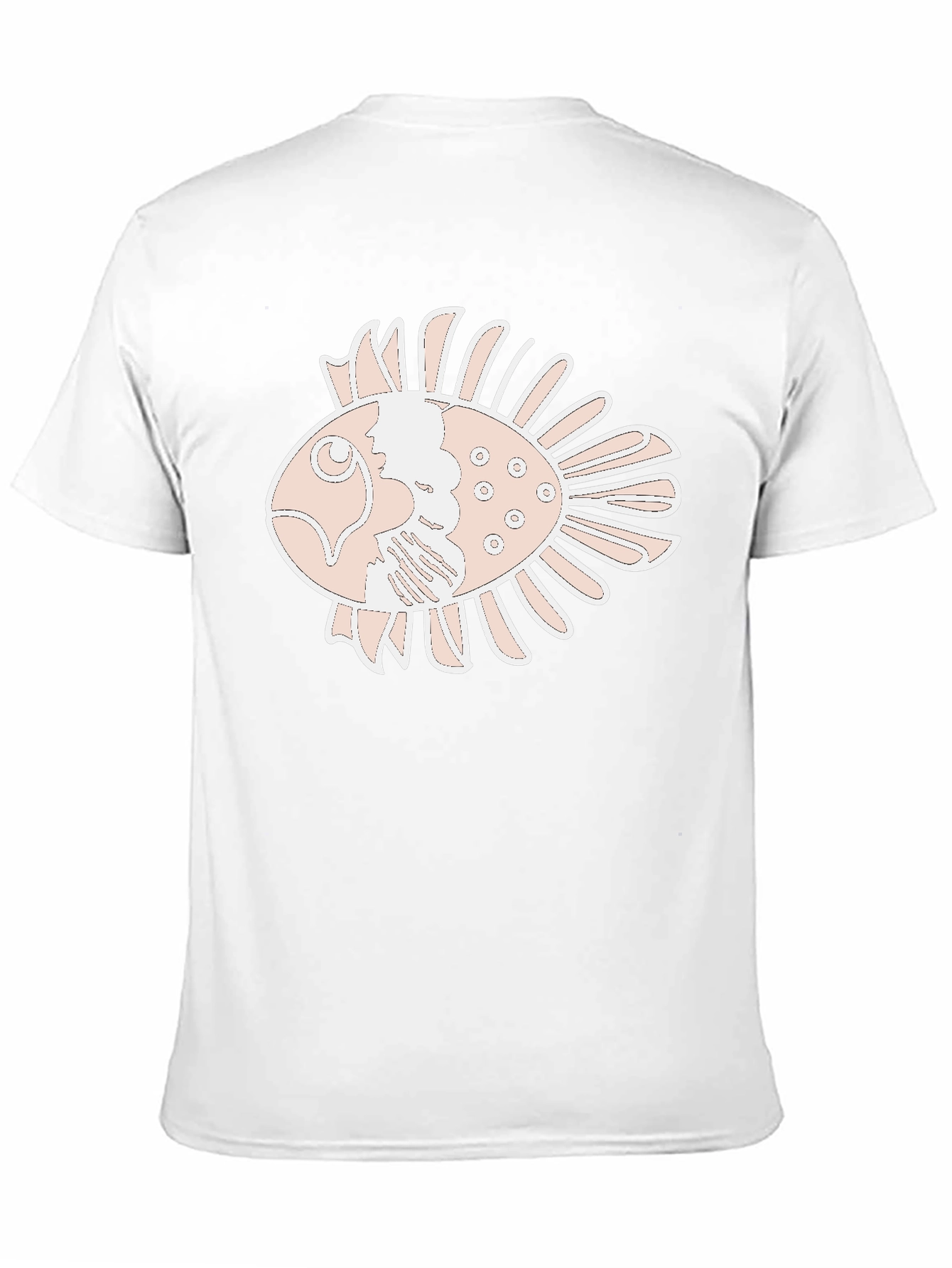 Graphic Tee: Artistic Fish Print - Comfortable Fit