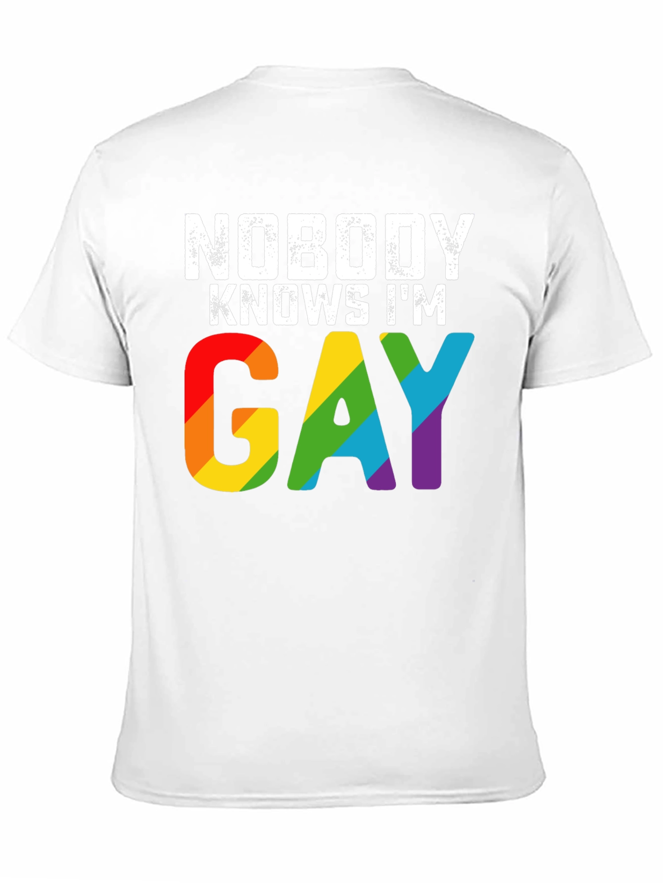 Nobody Knows Im Gay Rainbow T-Shirt