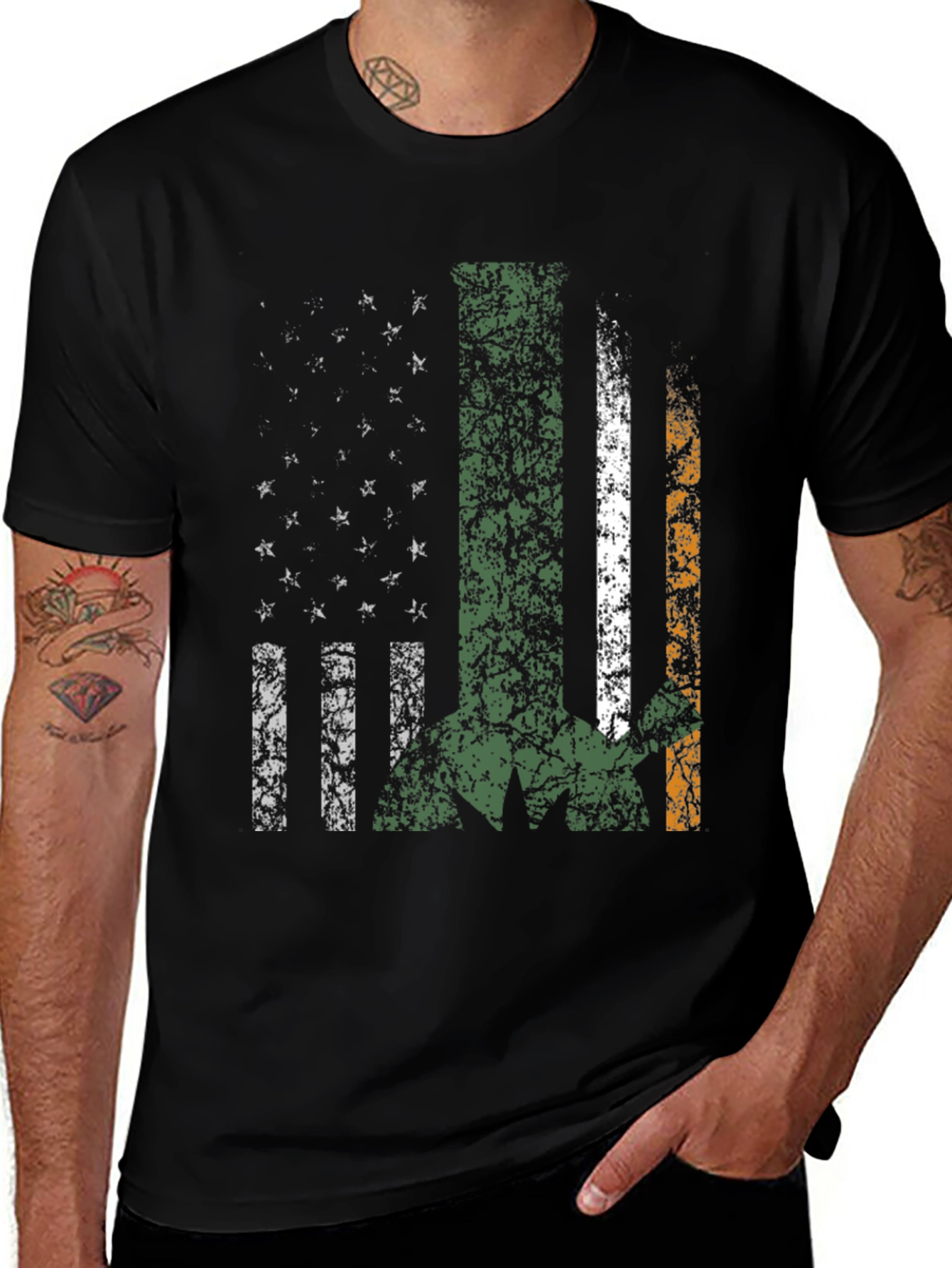 Irish American Flag Graphic Tee