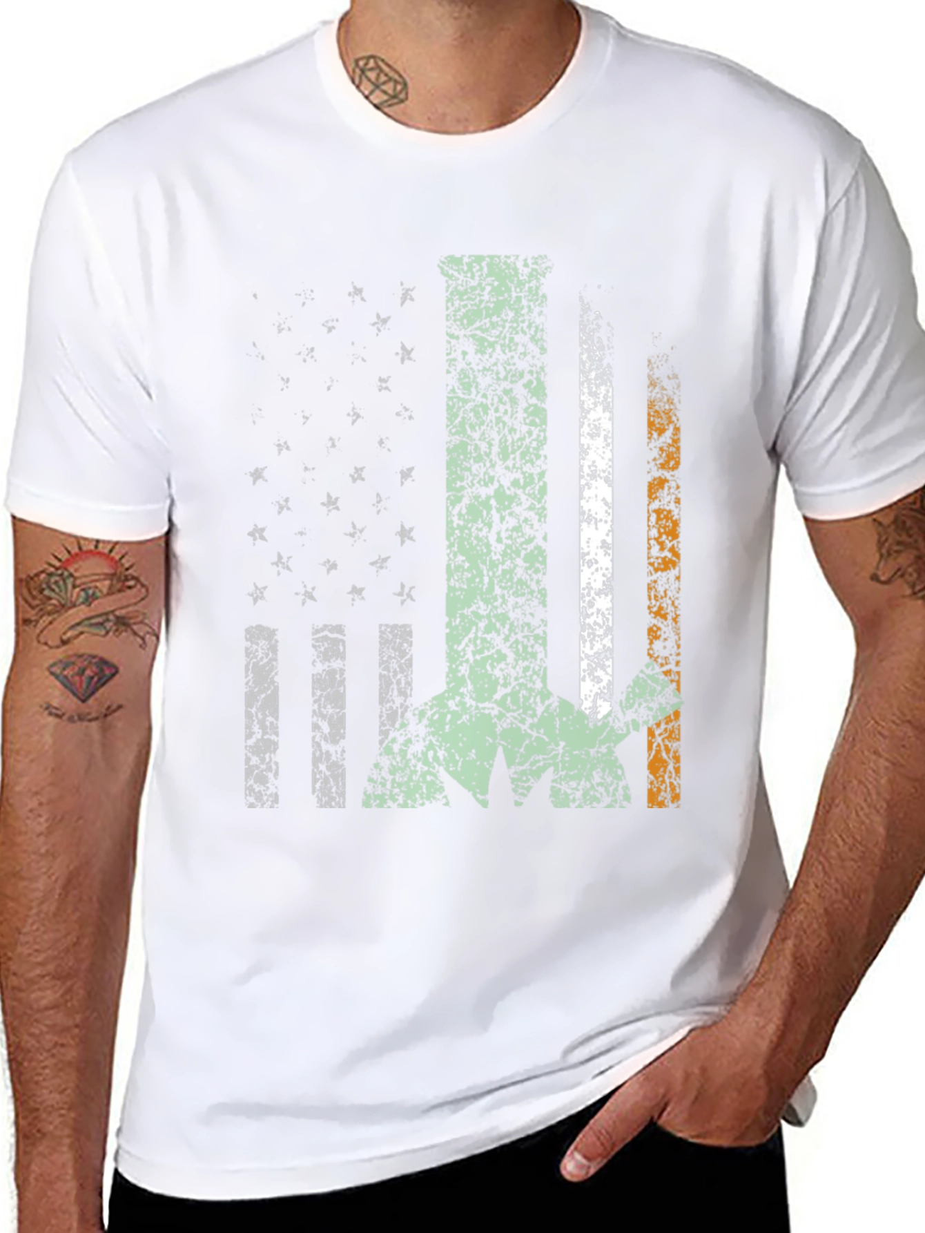 Irish American Flag Graphic Tee
