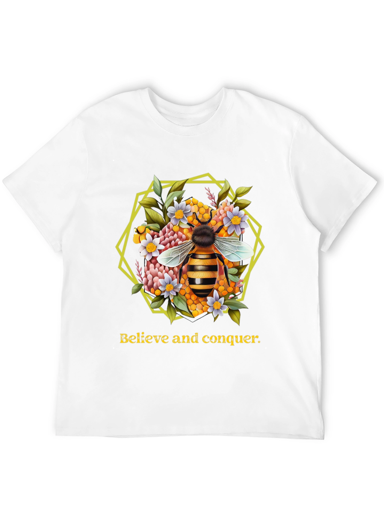 Believe and Conquer Bee Graphic Tee