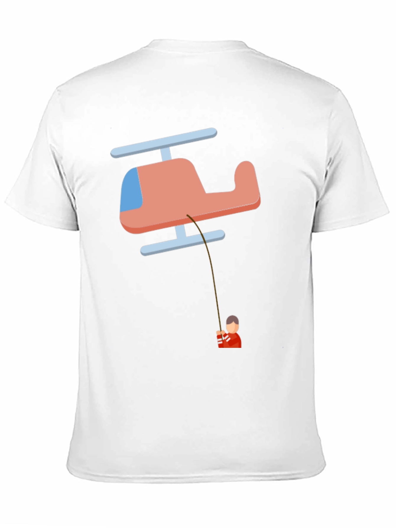 Helicopter Fishing T-Shirt - Quirky Graphic Tee