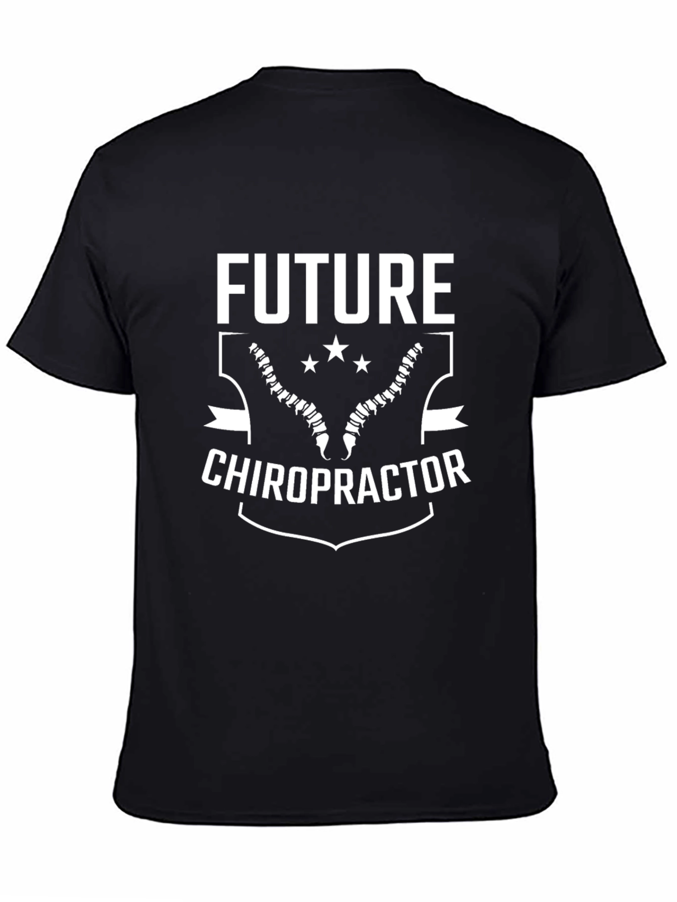Future Chiropractor T-Shirt - Black Cotton Tee