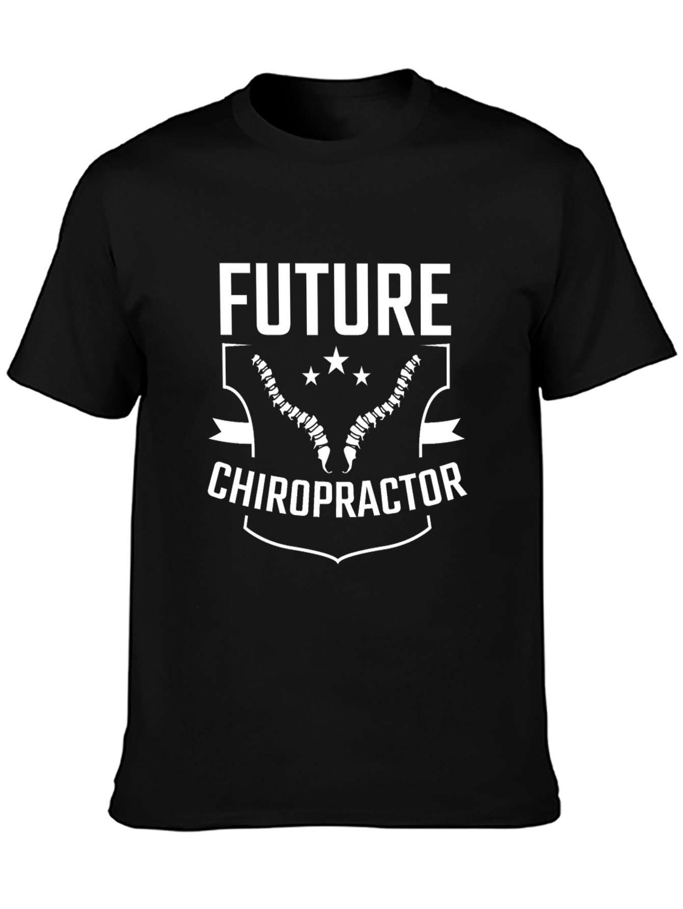 Future Chiropractor T-Shirt - Black Cotton Tee