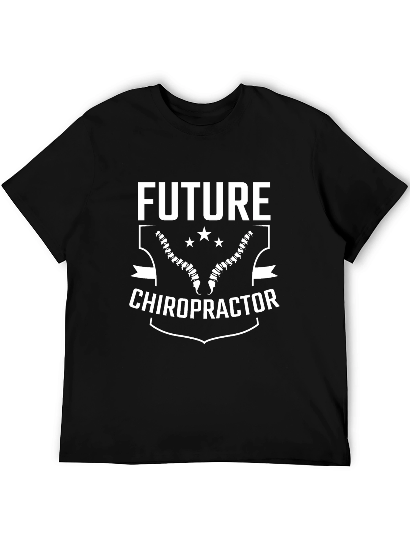 Future Chiropractor T-Shirt - Black Cotton Tee