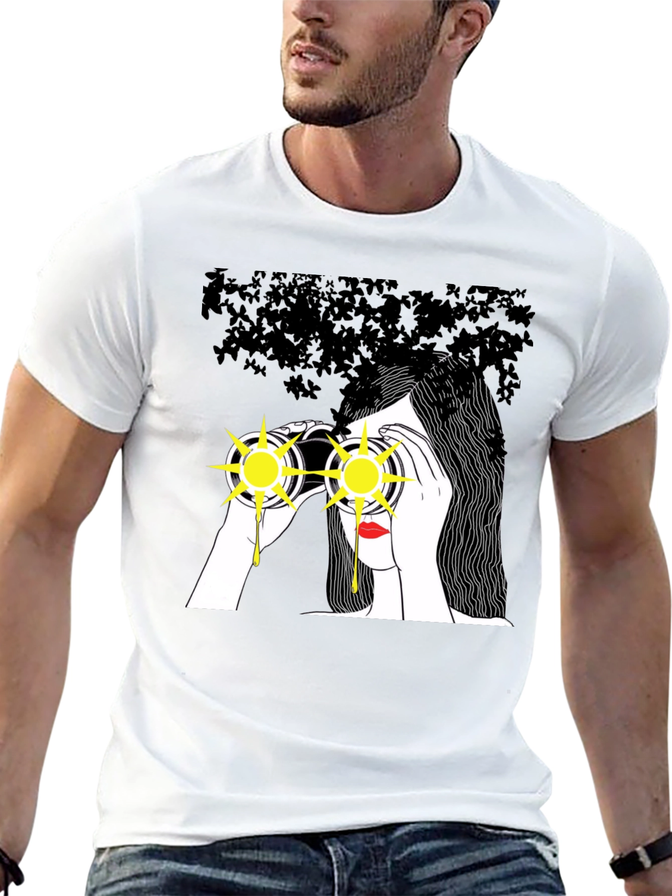 Binocular Vision Tee - Artistic Graphic T-Shirt