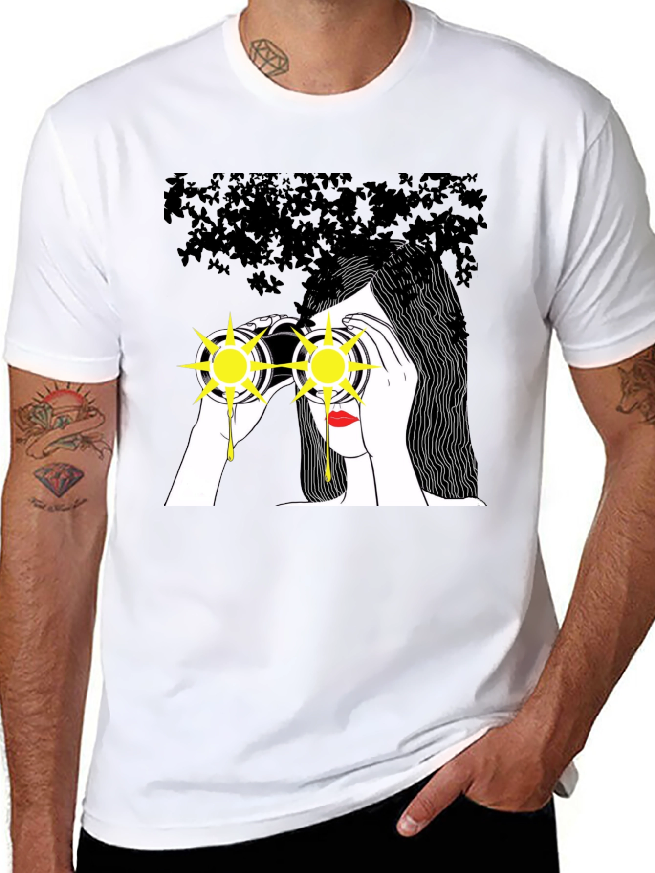 Binocular Vision Tee - Artistic Graphic T-Shirt