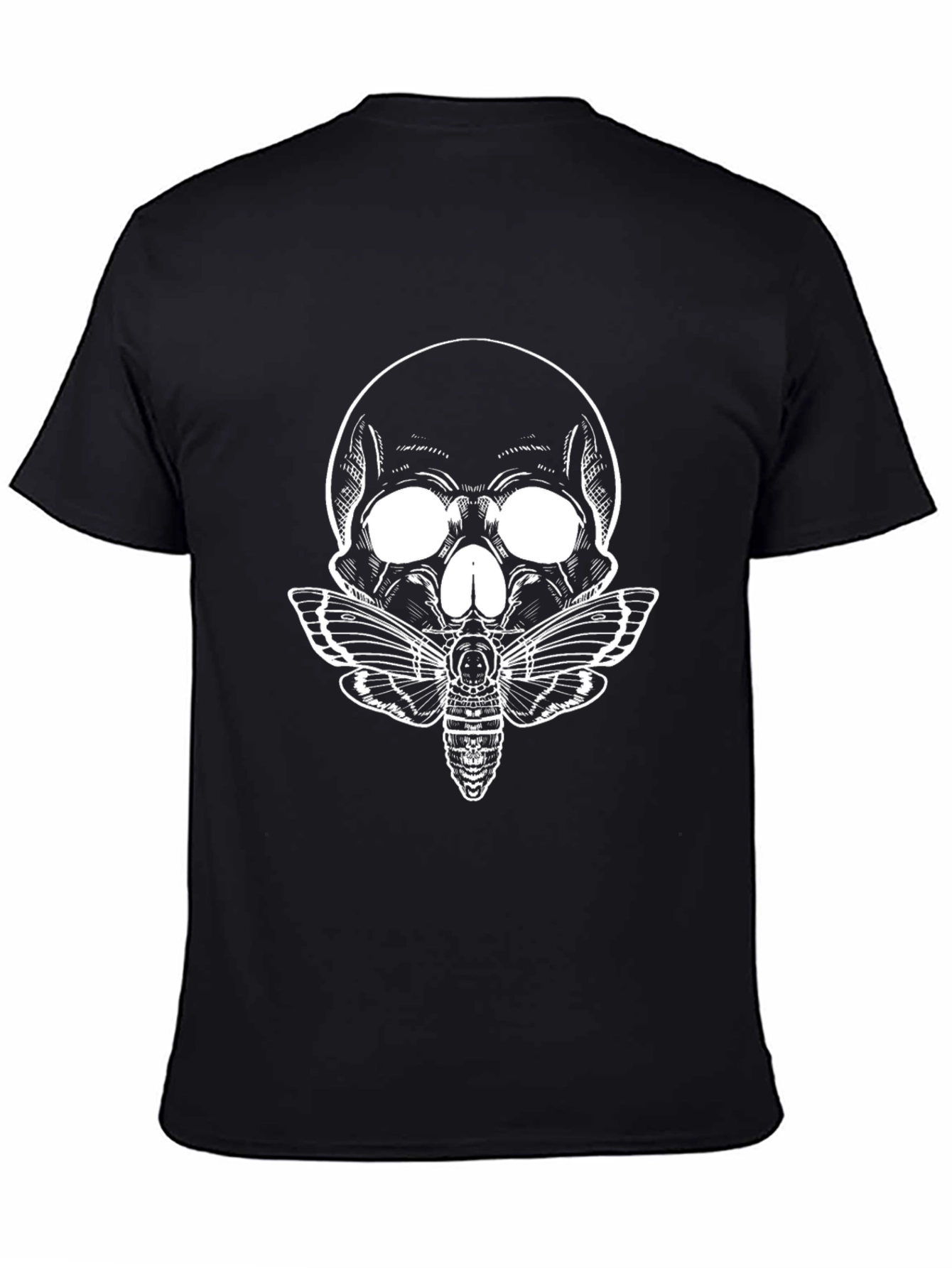 Skull & Moth Graphic Tee - Gothic Style Shirt