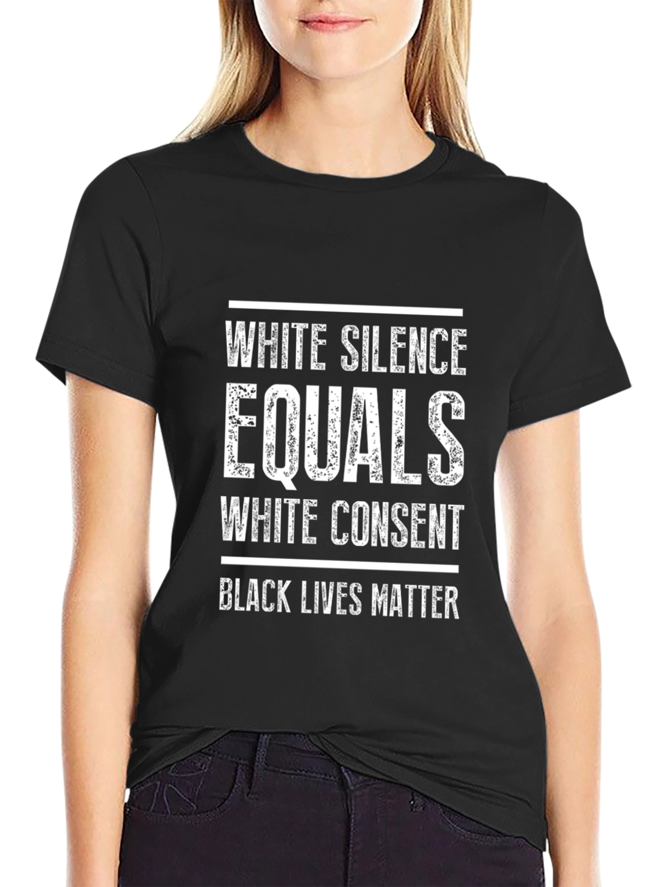 White Silence Equals White Consent Black Lives Matter T-Shirt