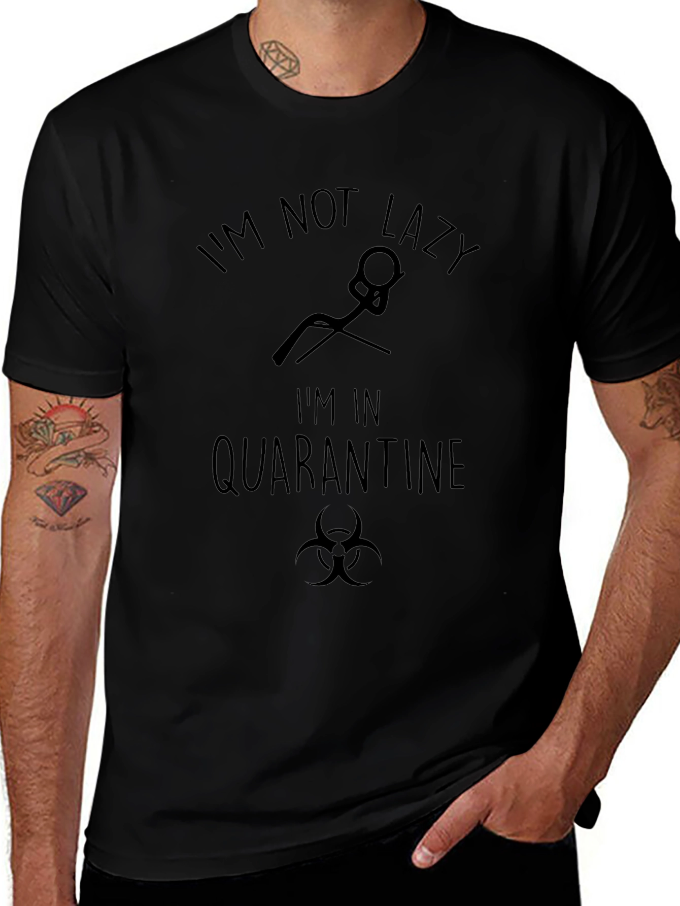 Quarantine Mode T-Shirt: Not Lazy Just Isolating