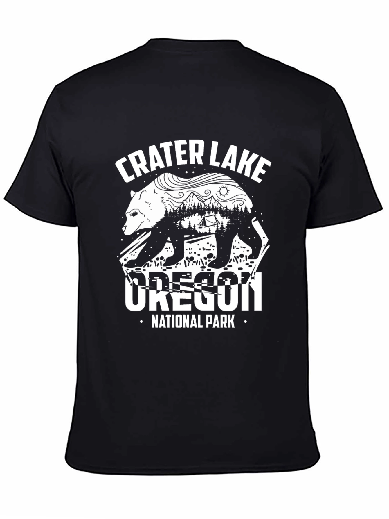 Crater Lake Oregon National Park Bear Graphic Tee
