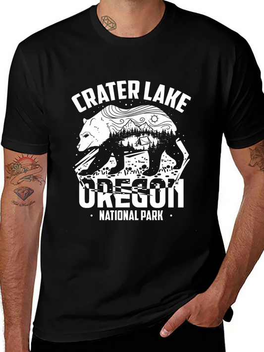 Crater Lake Oregon National Park Bear Graphic Tee