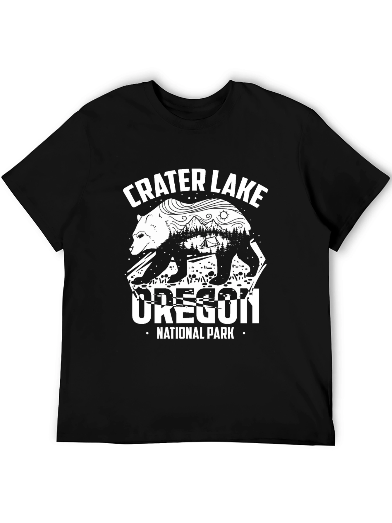 Crater Lake Oregon National Park Bear Graphic Tee