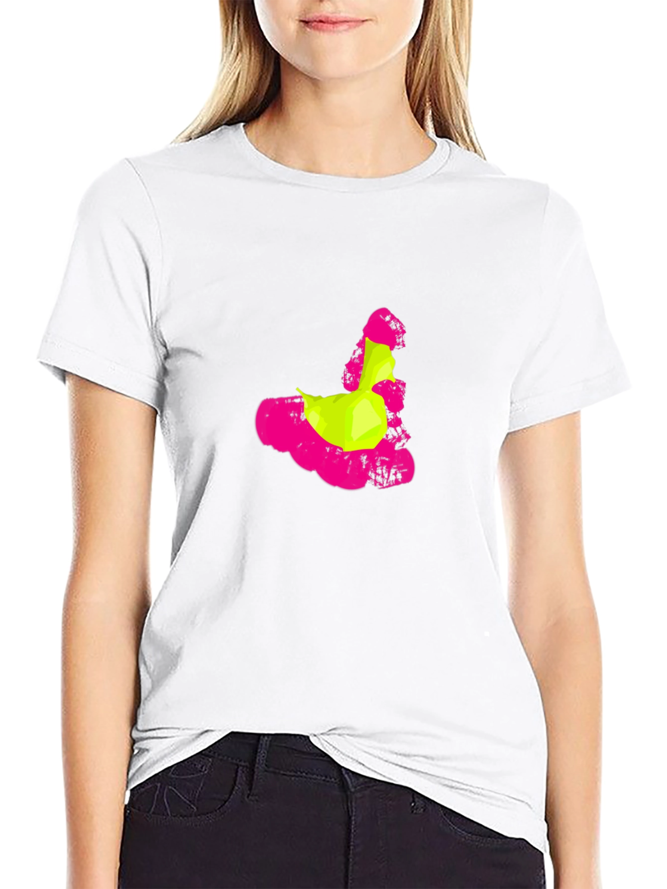Abstract Graphic Print Crew Neck T-Shirt