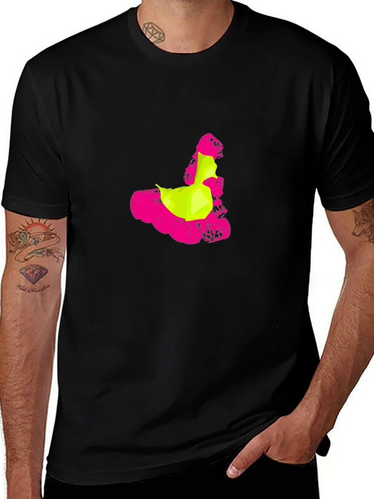 Abstract Graphic Print Crew Neck T-Shirt
