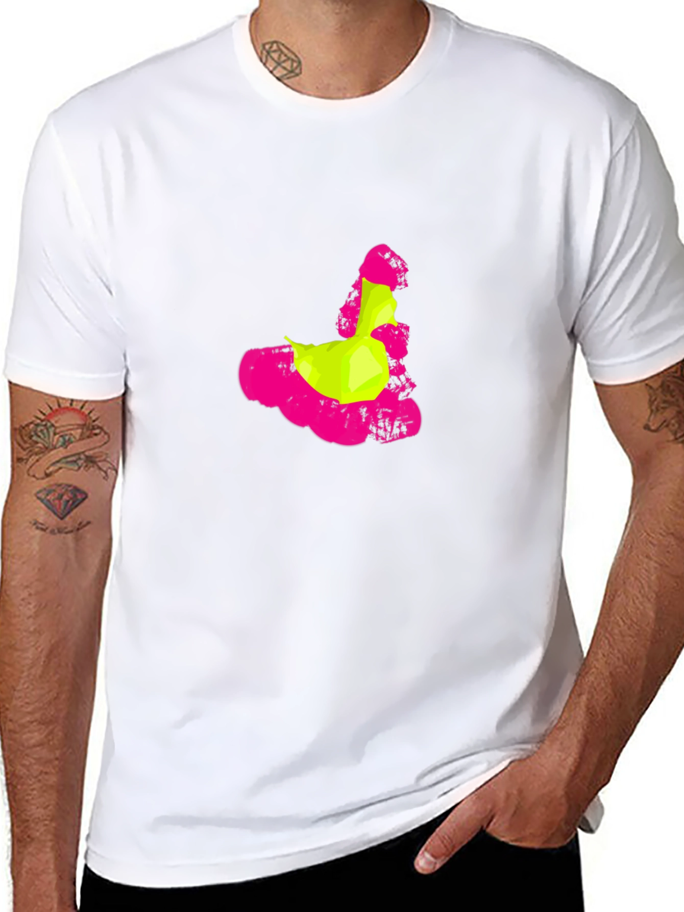 Abstract Graphic Print Crew Neck T-Shirt