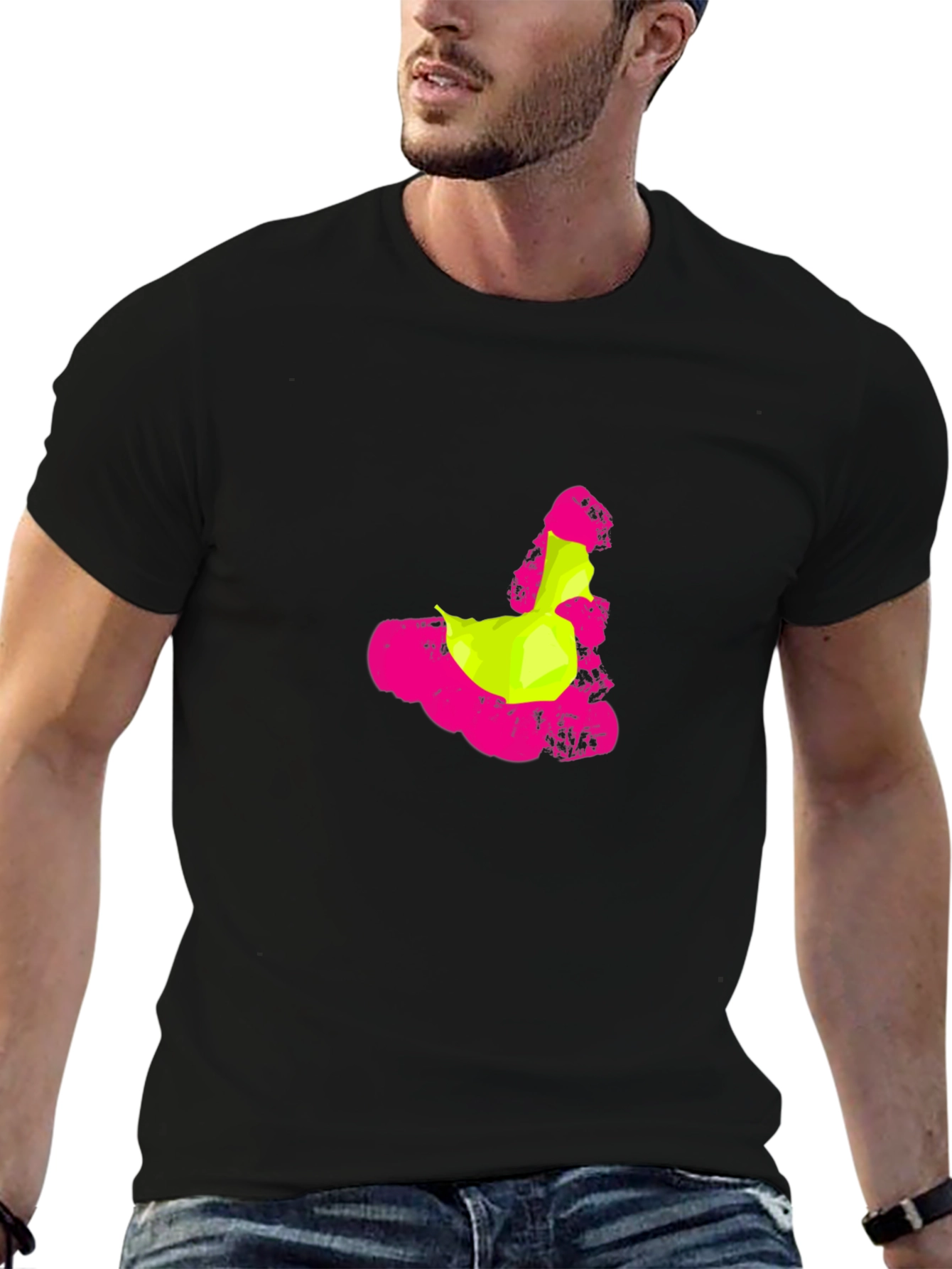 Abstract Graphic Print Crew Neck T-Shirt