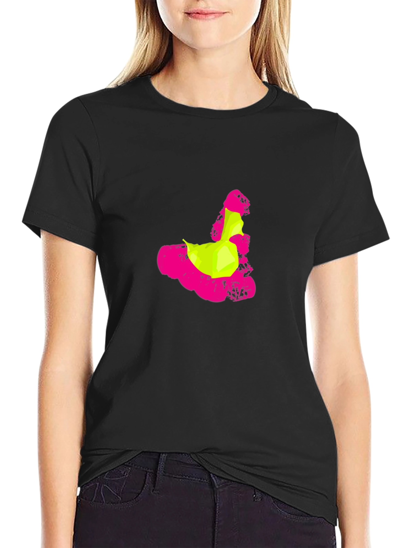 Abstract Graphic Print Crew Neck T-Shirt