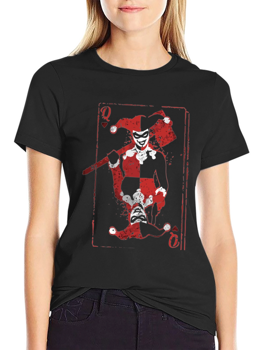 Harley Quinn Card T-Shirt - Queen of Chaos