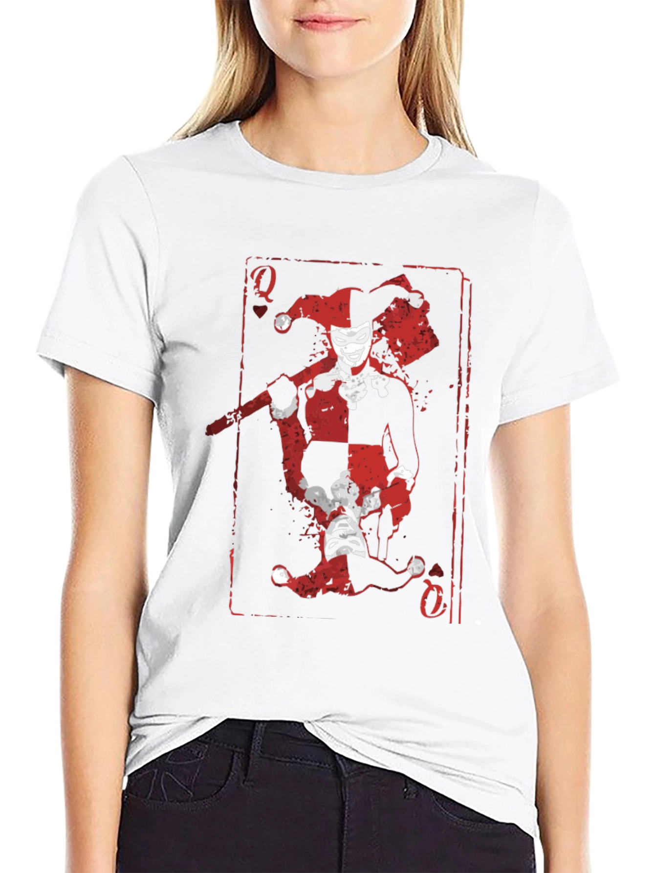 Harley Quinn Card T-Shirt - Queen of Chaos