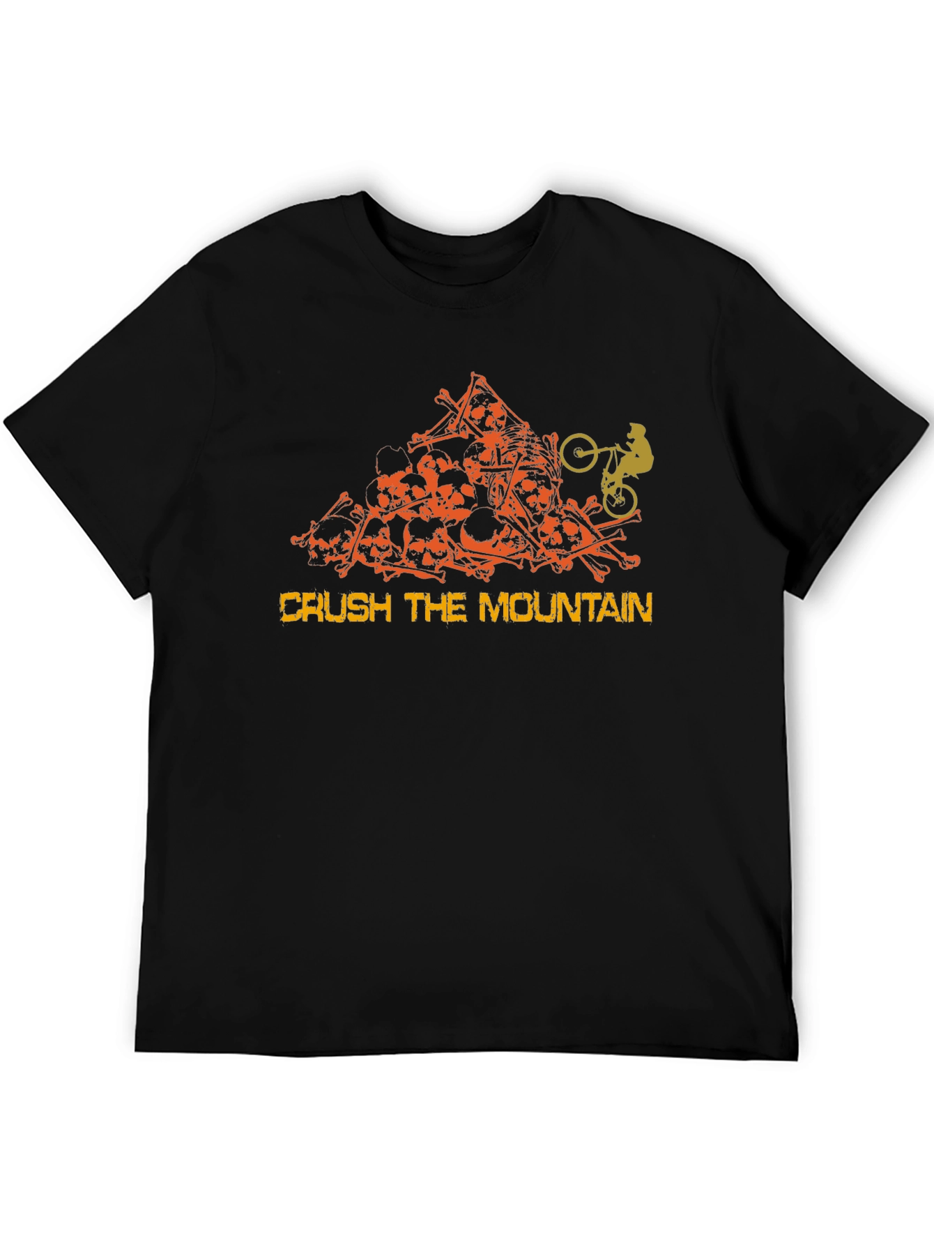 Crush the Mountain Skull Rider Graphic T-Shirt
