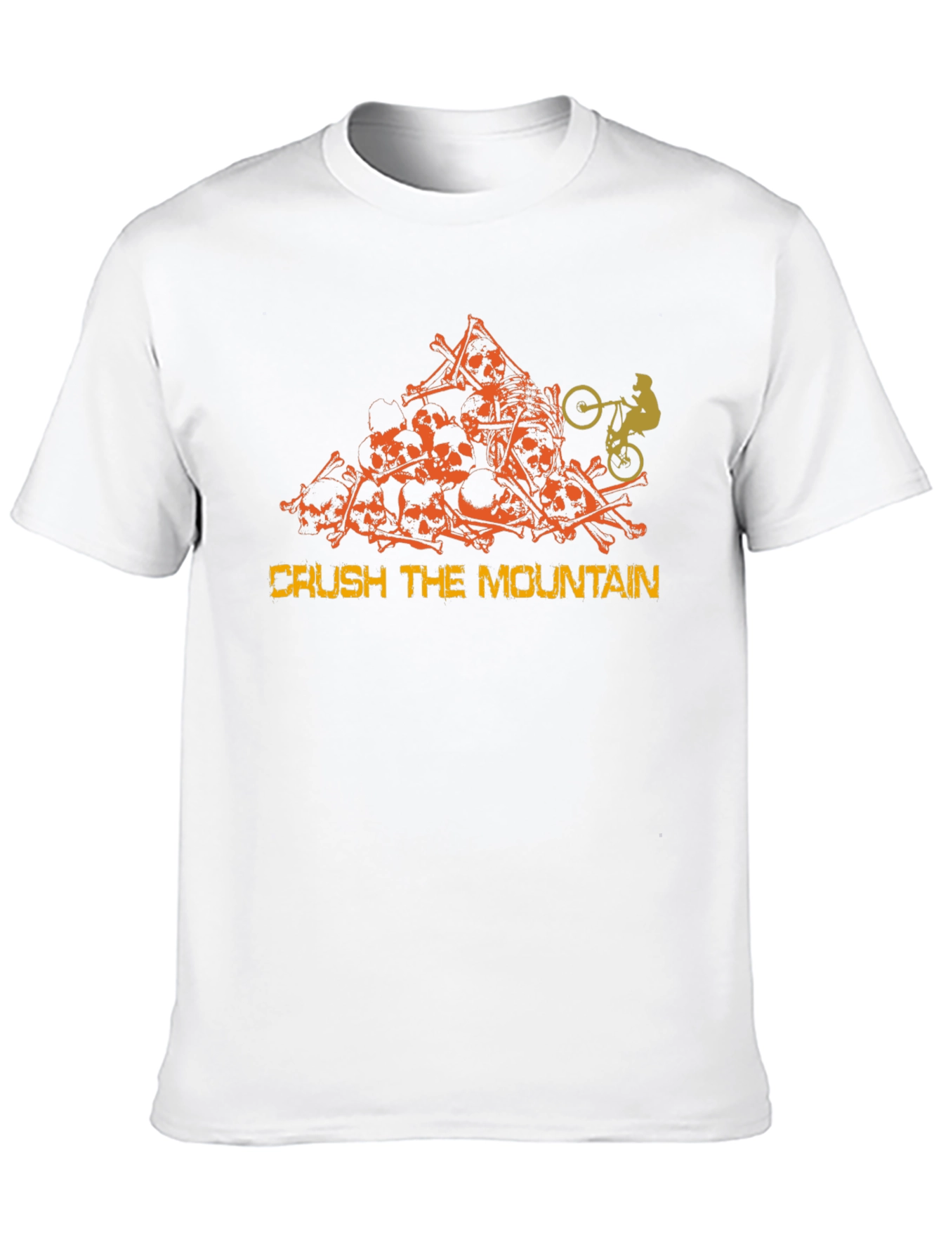 Crush the Mountain Skull Rider Graphic T-Shirt