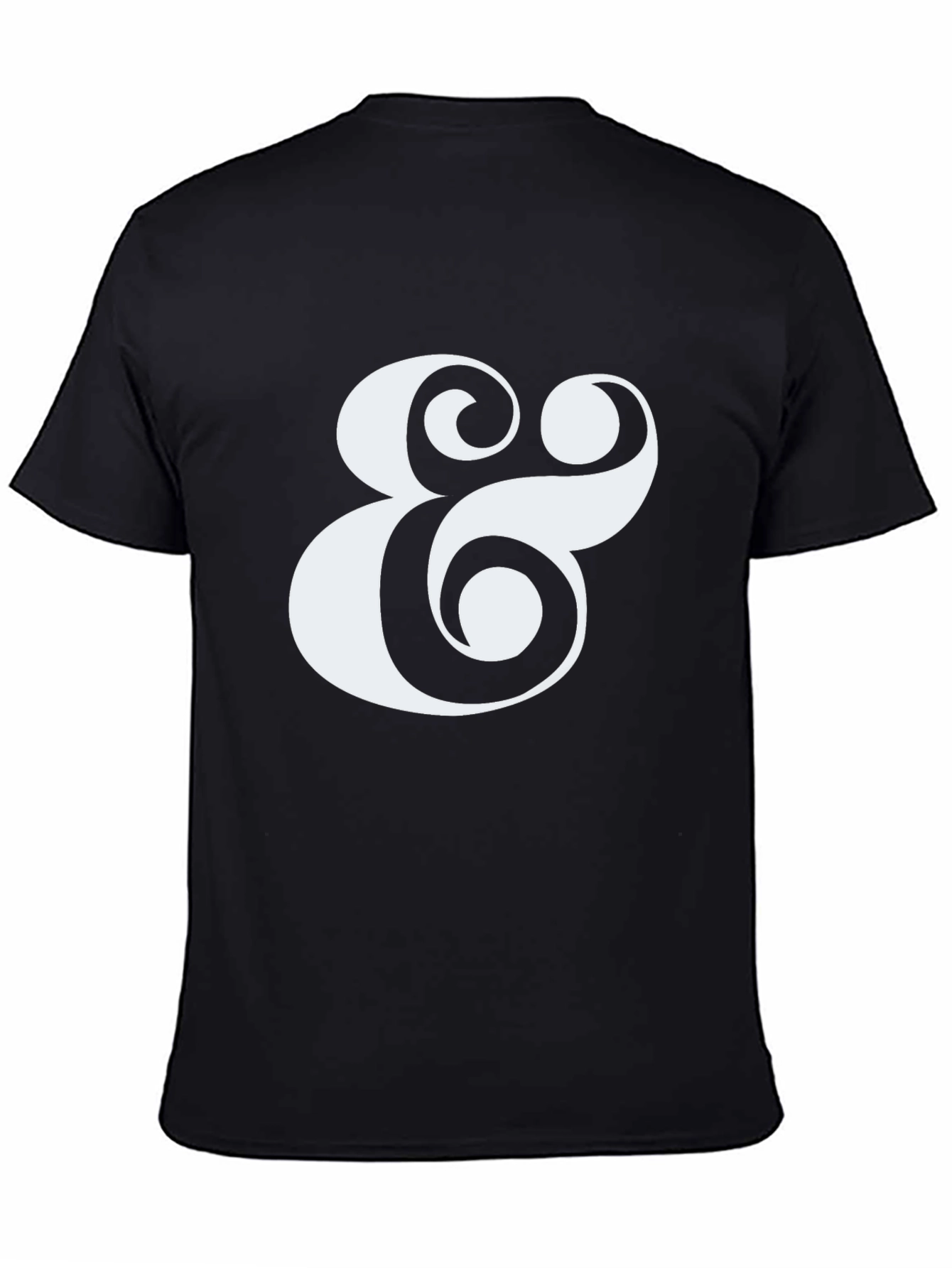 Stylish Ampersand Graphic Tee - Classic Black