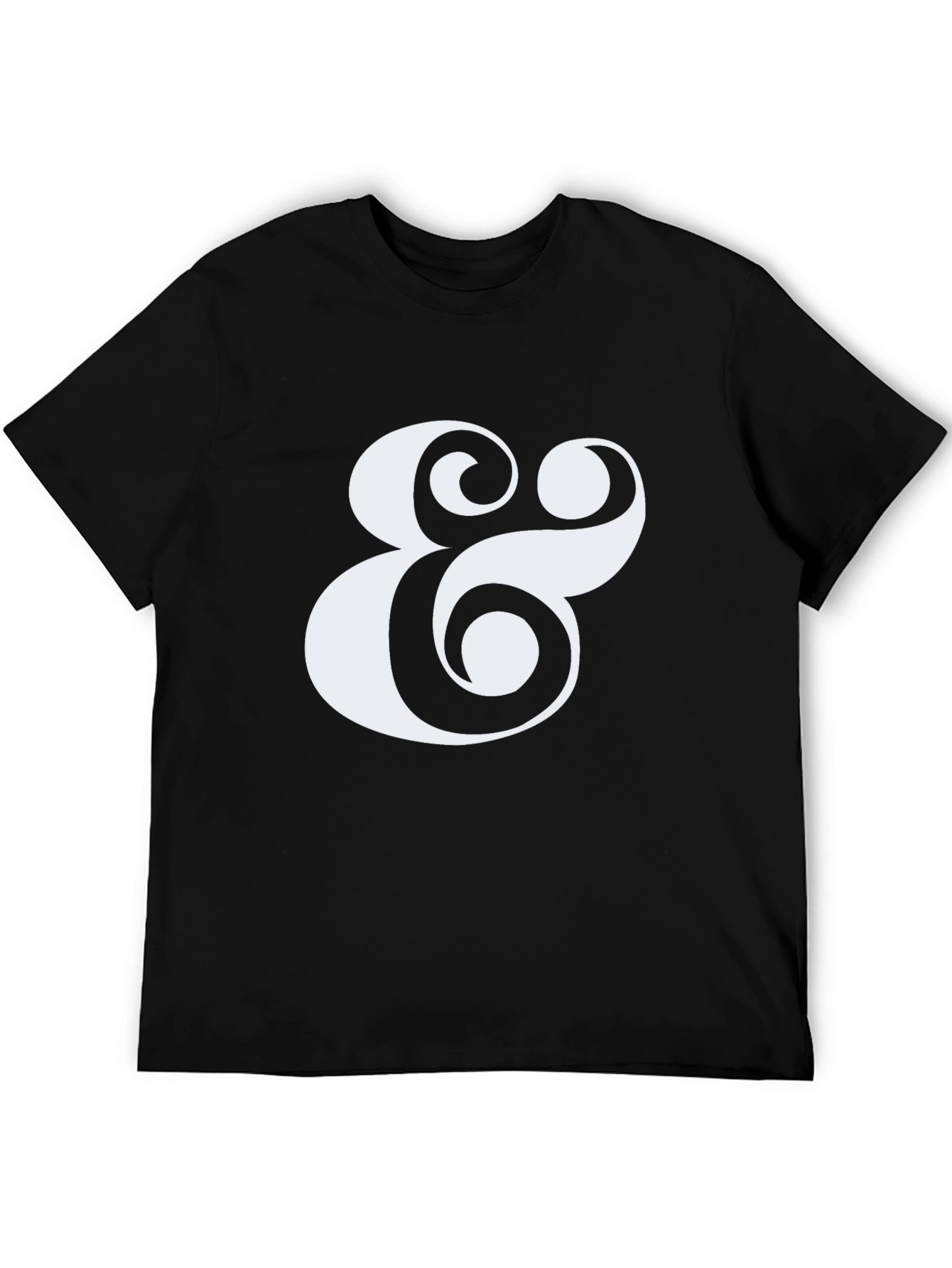 Stylish Ampersand Graphic Tee - Classic Black