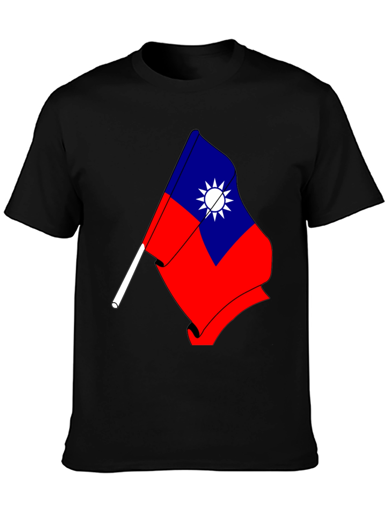 Taiwan Flag Graphic Tee - Patriotic Design T-Shirt