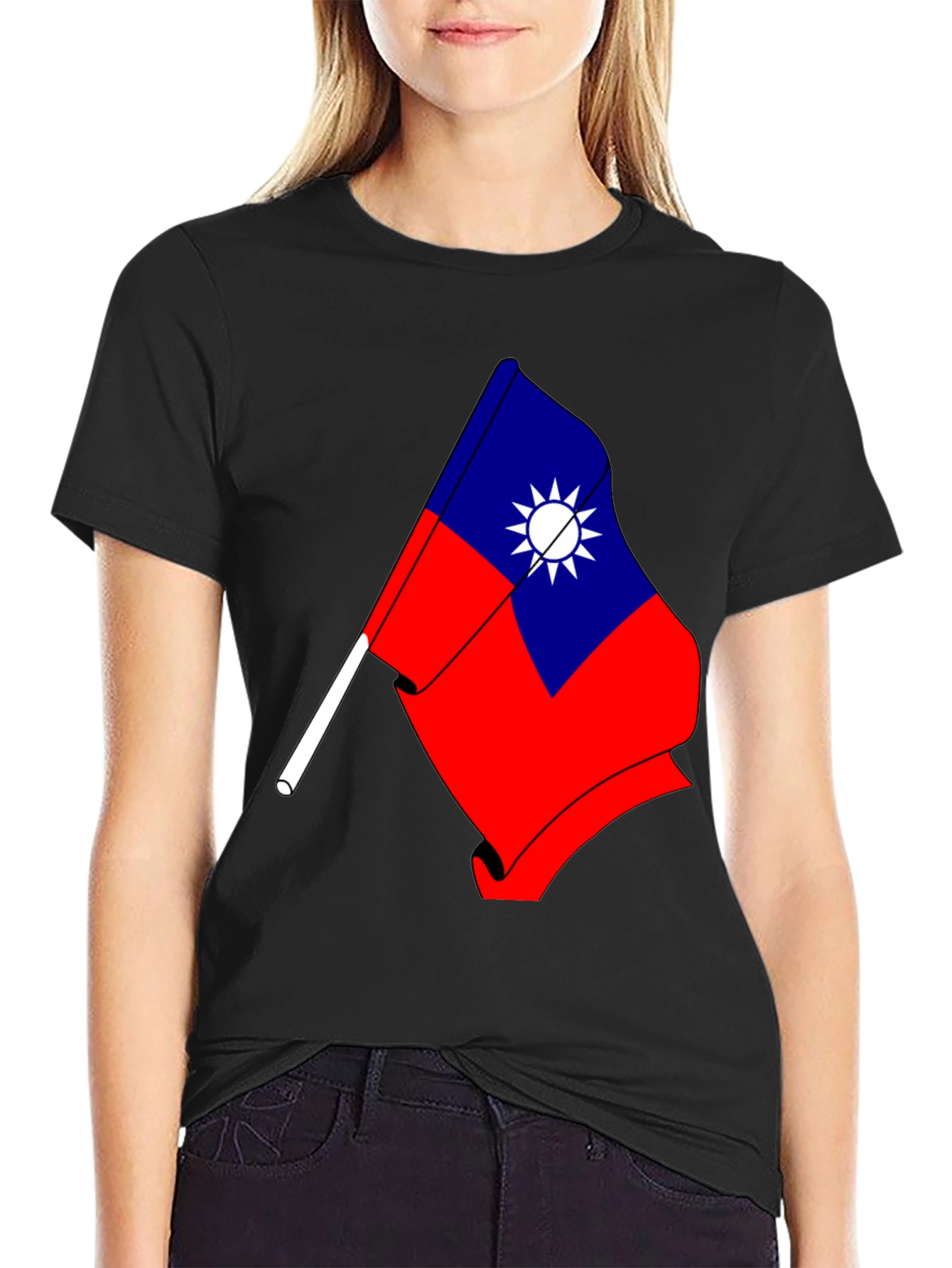 Taiwan Flag Graphic Tee - Patriotic Design T-Shirt