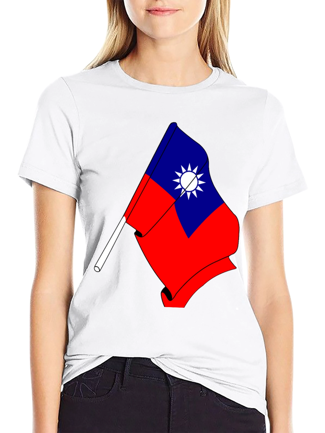 Taiwan Flag Graphic Tee - Patriotic Design T-Shirt