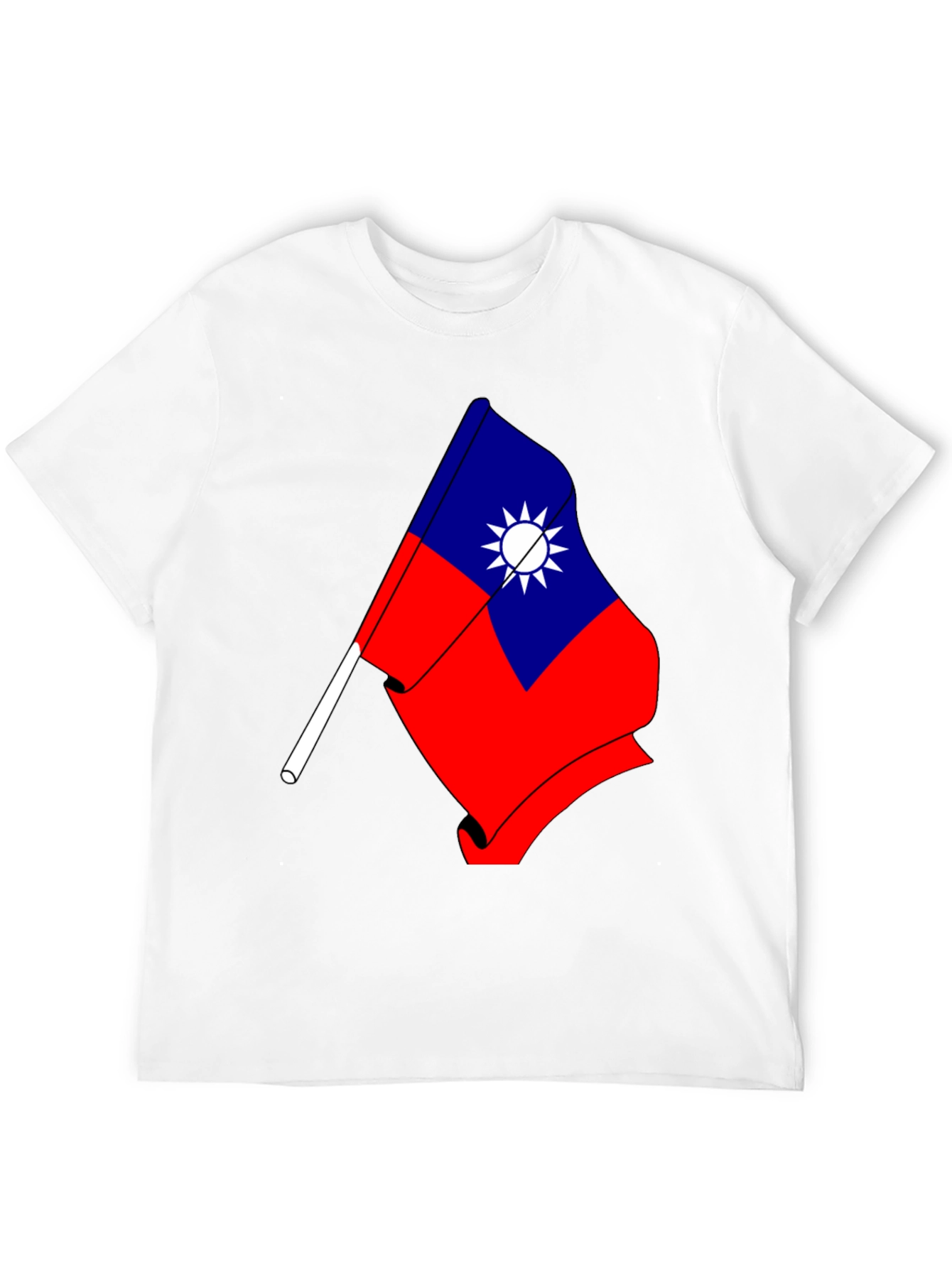 Taiwan Flag Graphic Tee - Patriotic Design T-Shirt