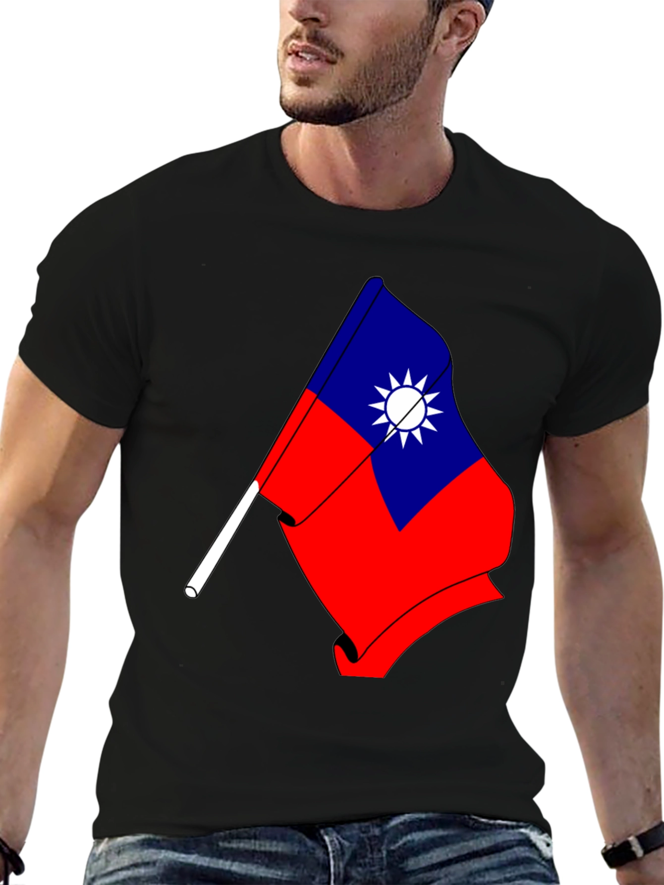 Taiwan Flag Graphic Tee - Patriotic Design T-Shirt