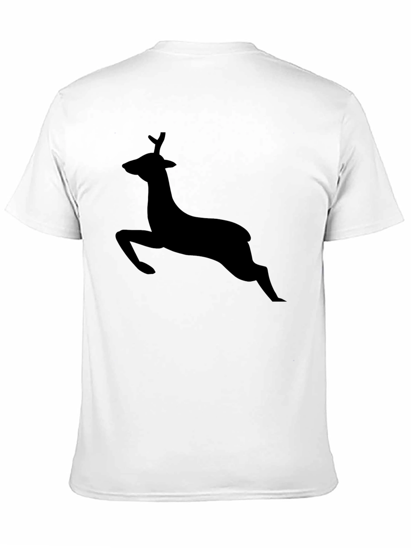 Black Deer Silhouette Graphic T-Shirt