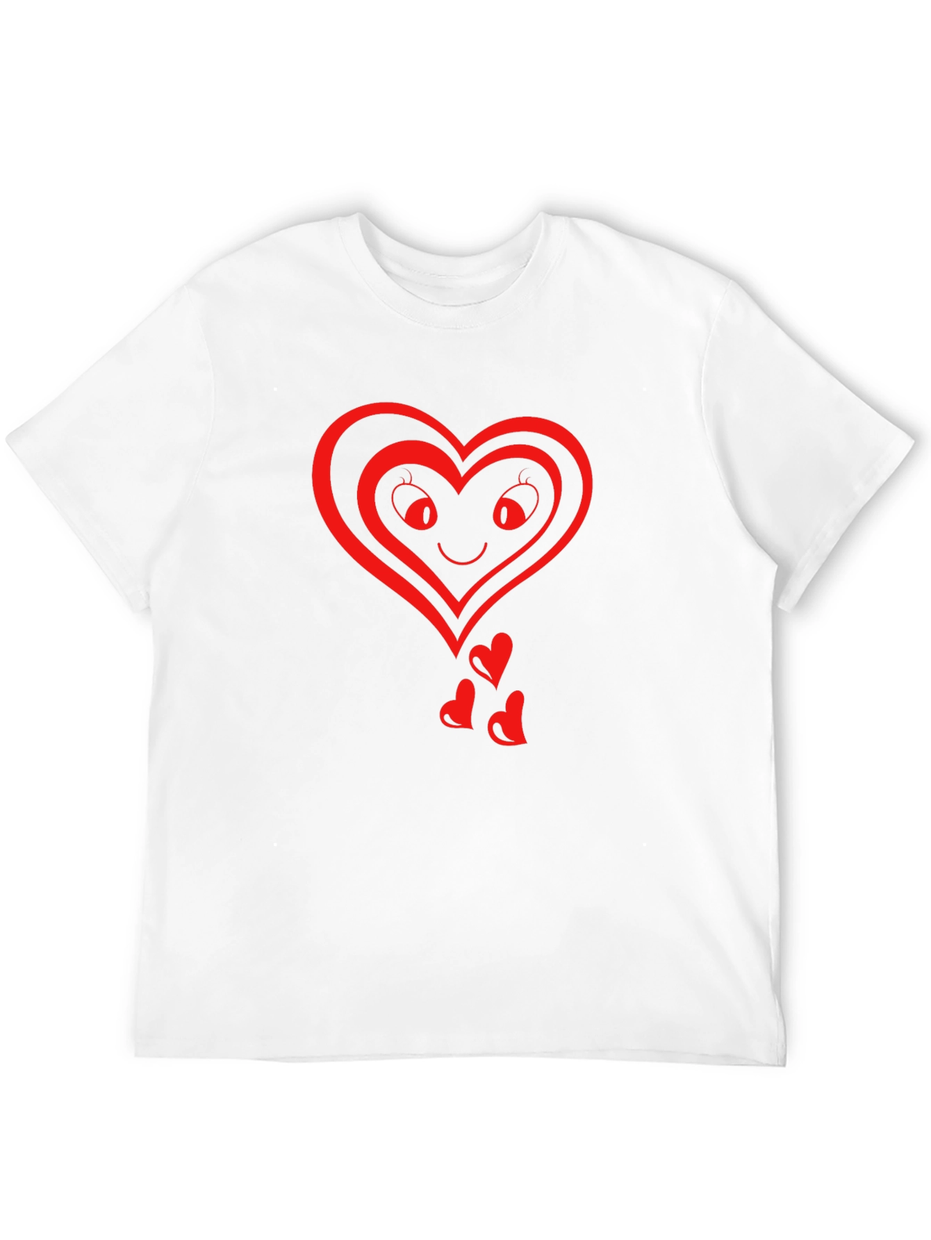 Heart Graphic Black T-Shirt - Romantic Style