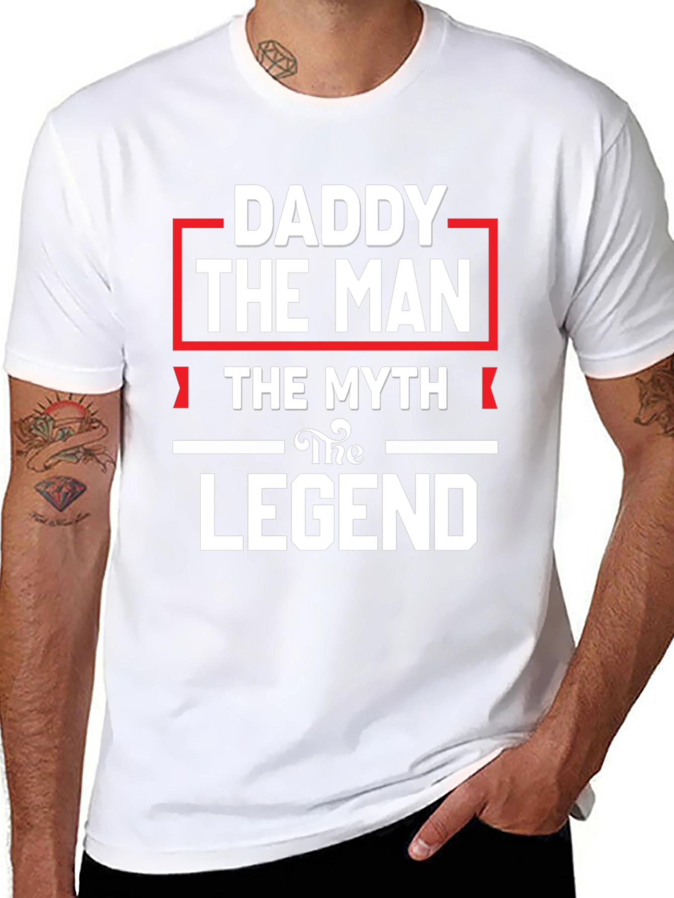 Daddy The Man The Myth The Legend Black T-Shirt