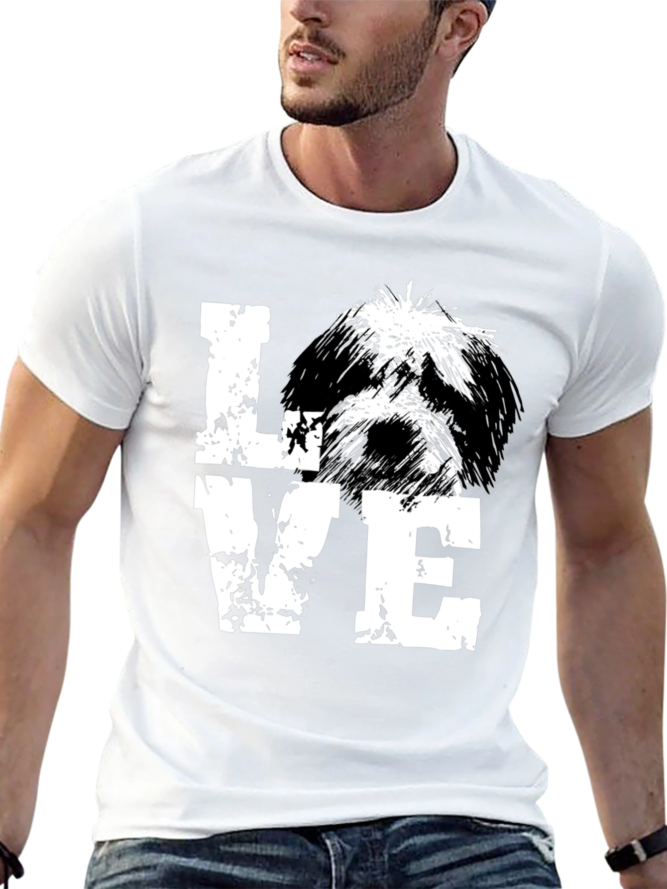 Love Shih Tzu Black T-Shirt
