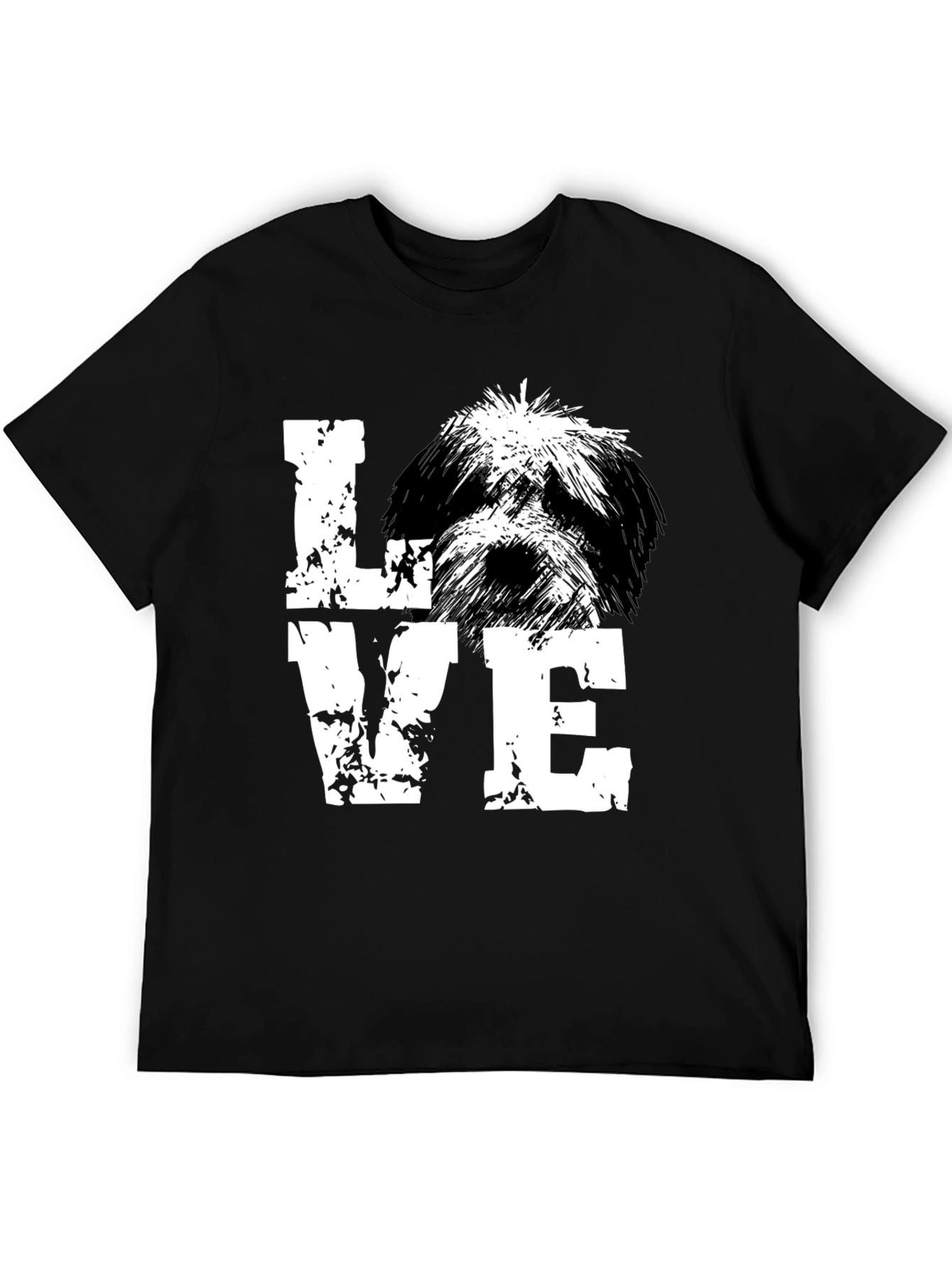 Love Shih Tzu Black T-Shirt