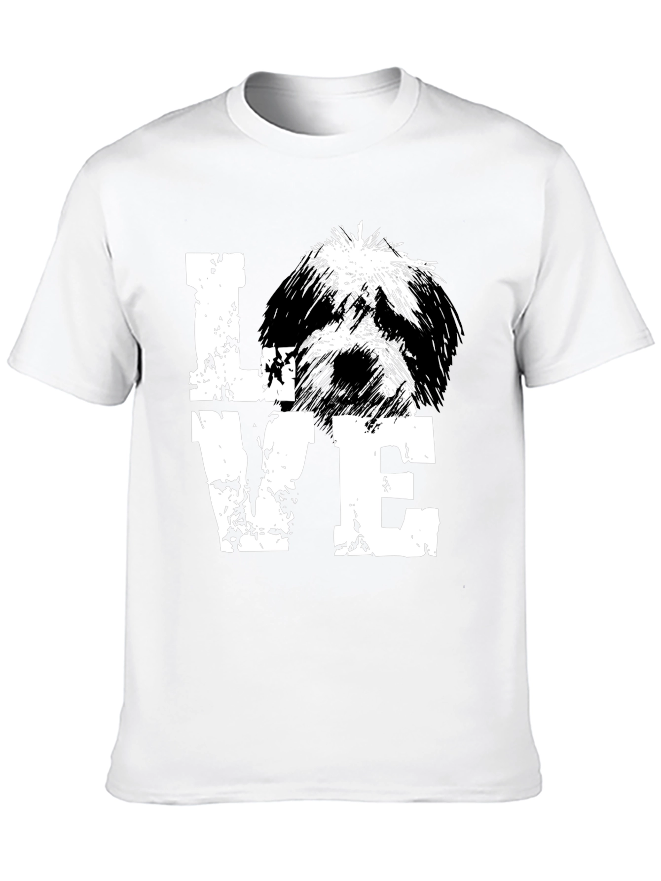 Love Shih Tzu Black T-Shirt