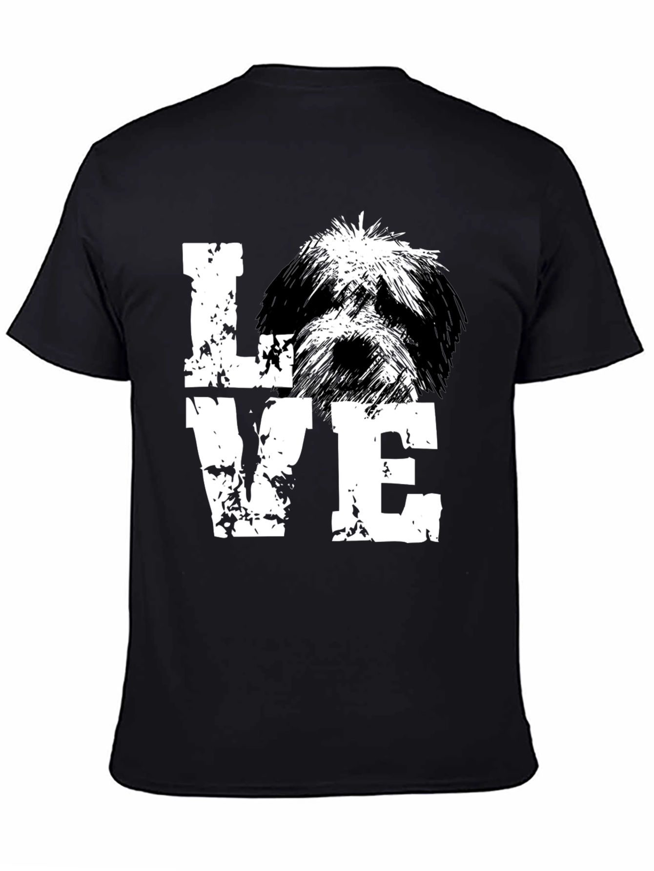 Love Shih Tzu Black T-Shirt