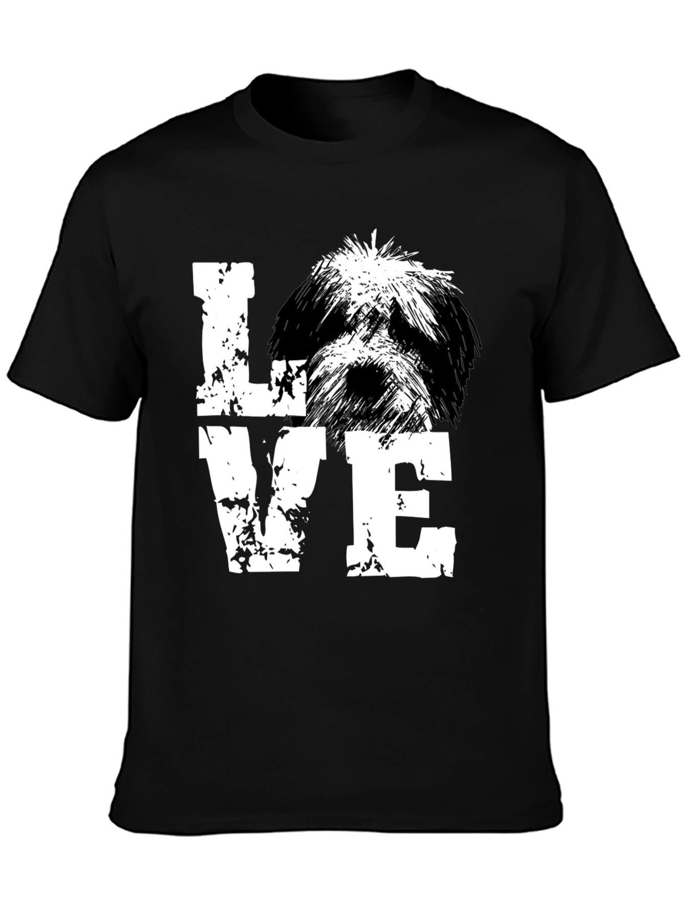 Love Shih Tzu Black T-Shirt