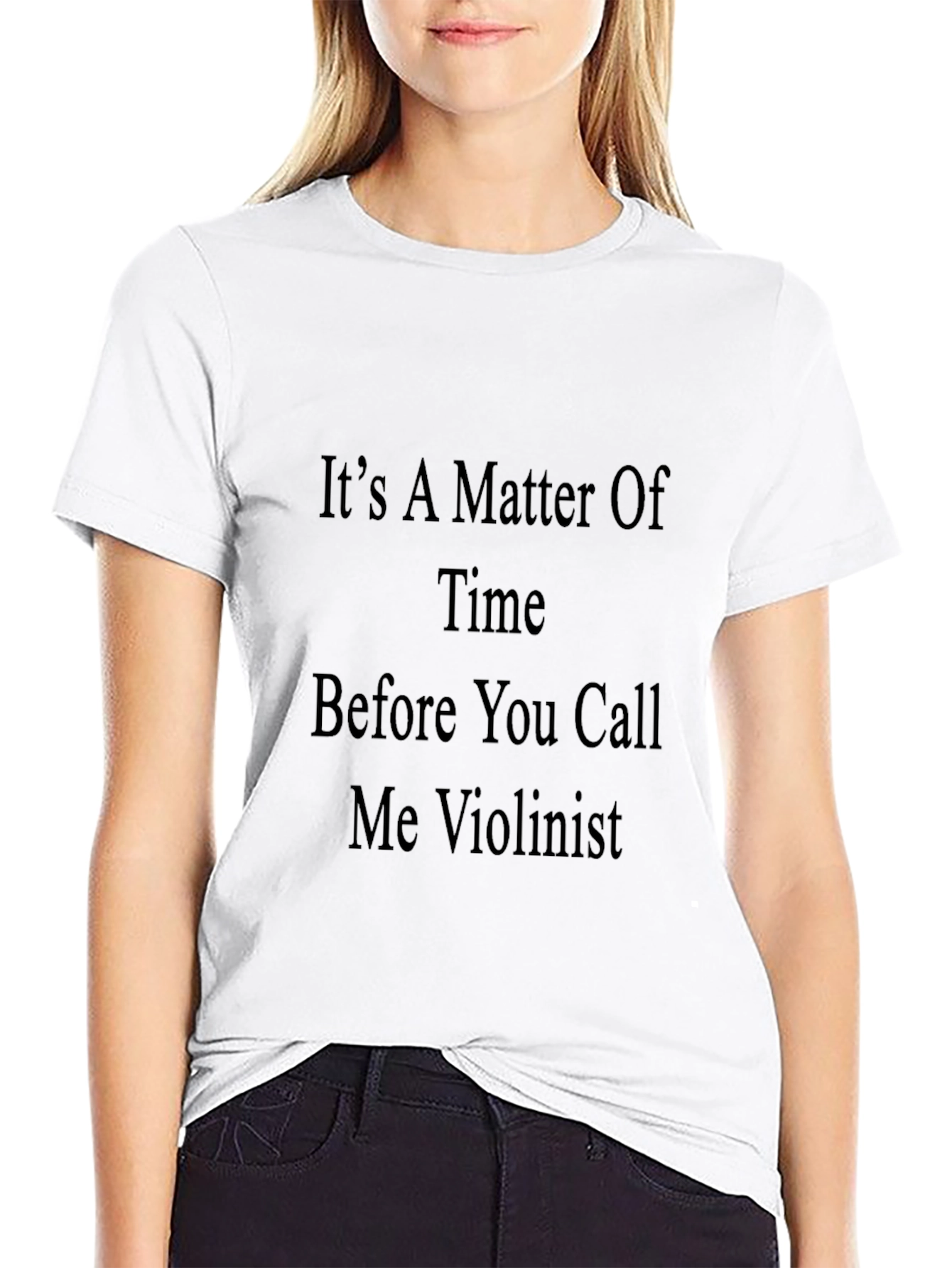 Its A Matter of Time Violinist Black T-Shirt