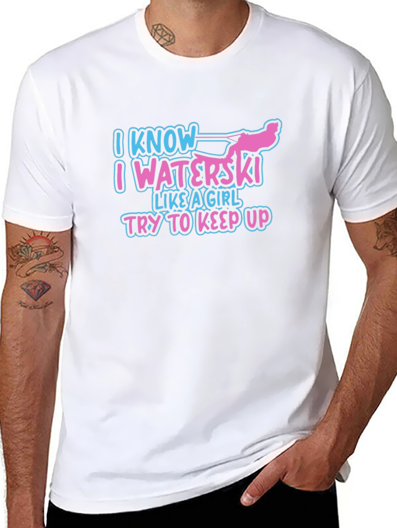 I Know I Waterski Like a Girl T-Shirt