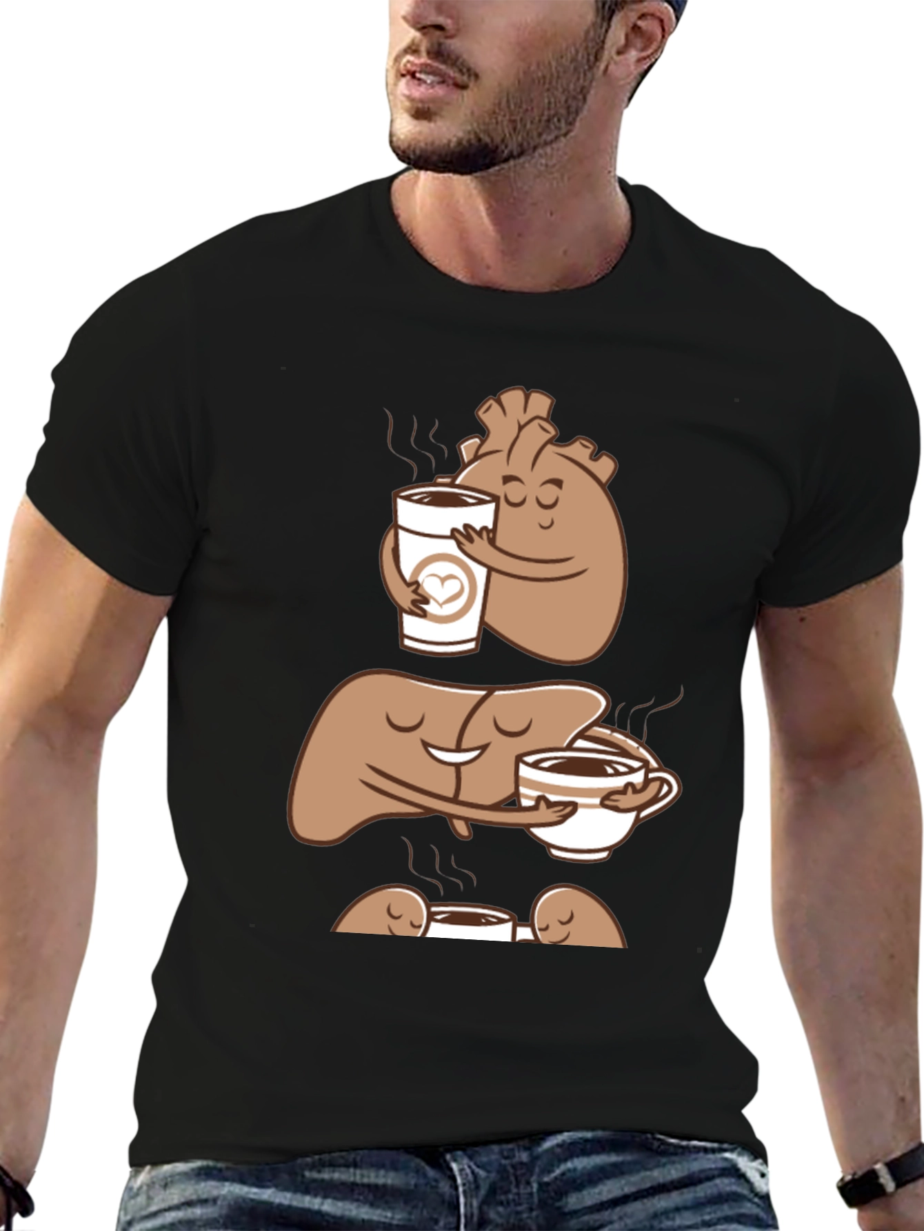 Anatomy Coffee Black T-Shirt